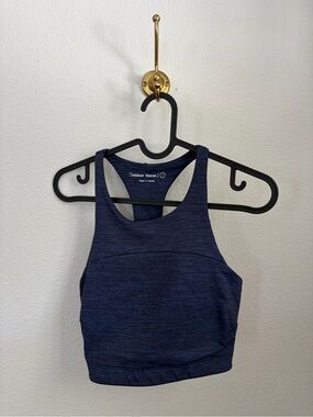 Outdoor Voices Super Form Tech Sweat Crop Top -Navy Heather